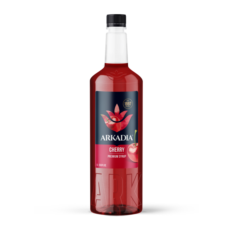 Arkadia Premium Cherry Syrup 1L 1000ml Halal & Gluten Free ICED BARISTA CAFE