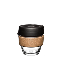 Thumbnail for KeepCup Brew Cork Reusable Coffee Cup 8oz BLACK Premium Tempered Glass Travel