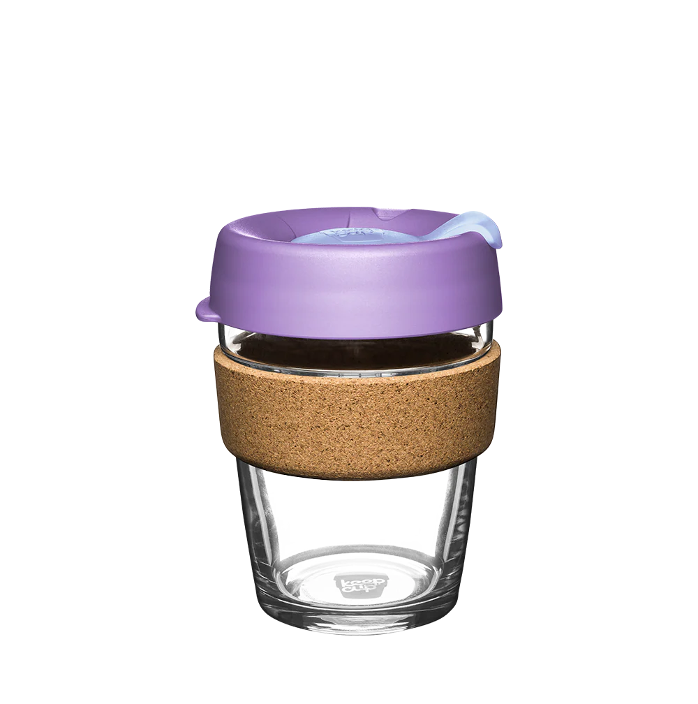 KeepCup Brew Cork Reusable Coffee Cup 12oz MOONLIGHT Premium Tempered Glass Travel