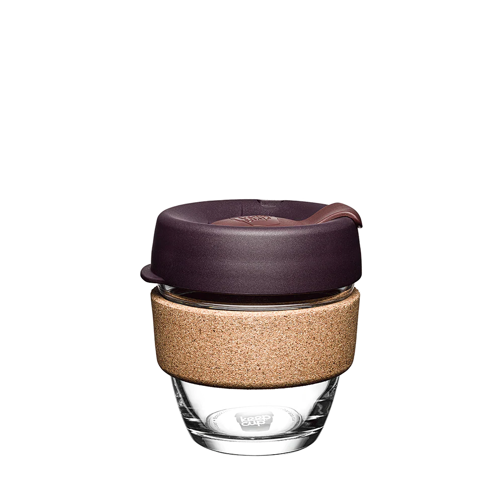 KeepCup Brew Cork Reusable Coffee Cup 8oz ALDER Premium Tempered Glass Travel