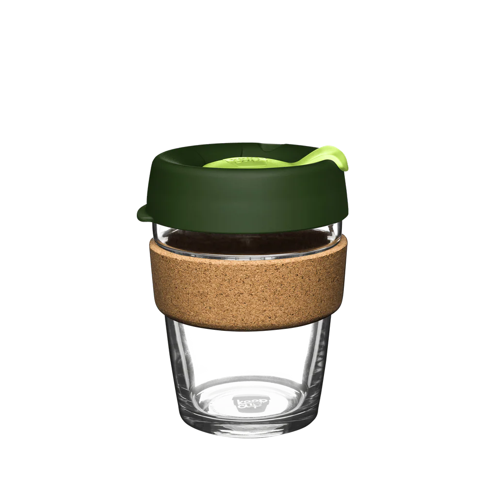 KeepCup Brew Cork Reusable Coffee Cup 12oz GEISHA Premium Tempered Glass Travel