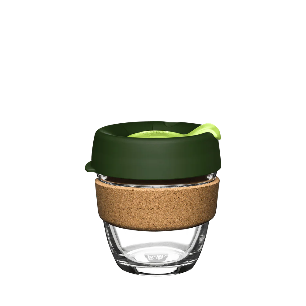 KeepCup Brew Cork Reusable Coffee Cup 8oz GEISHA Premium Tempered Glass Travel