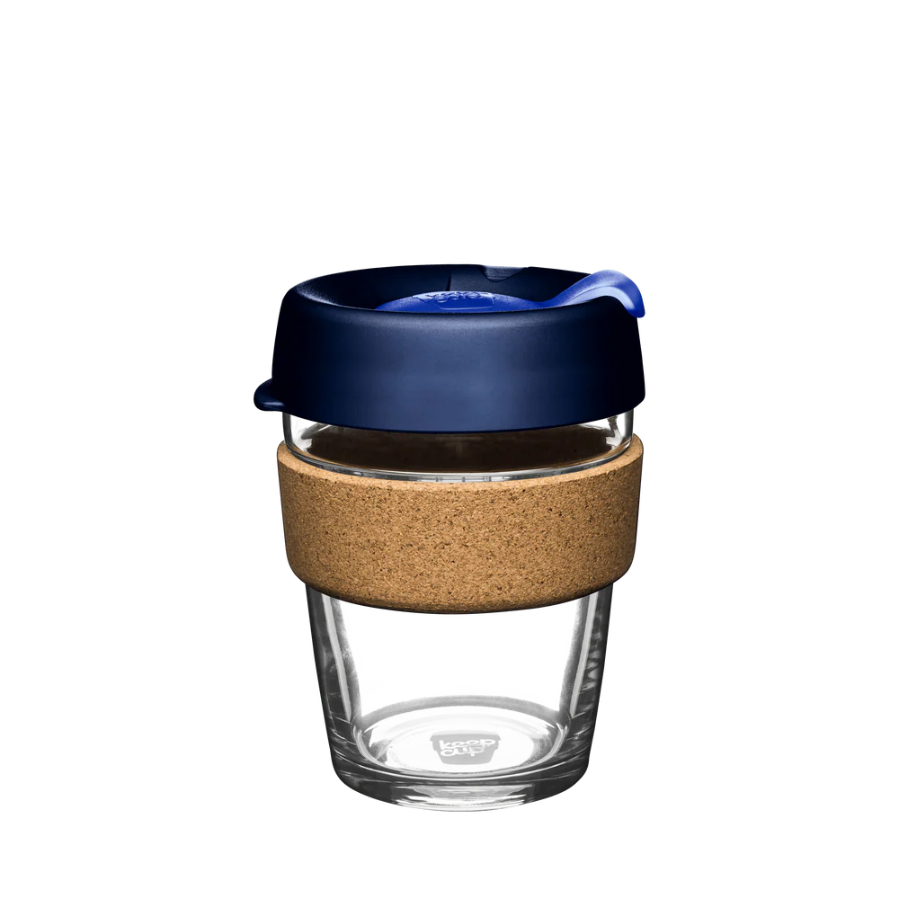 KeepCup Brew Cork Reusable Coffee Cup 12oz INK Premium Tempered Glass Travel