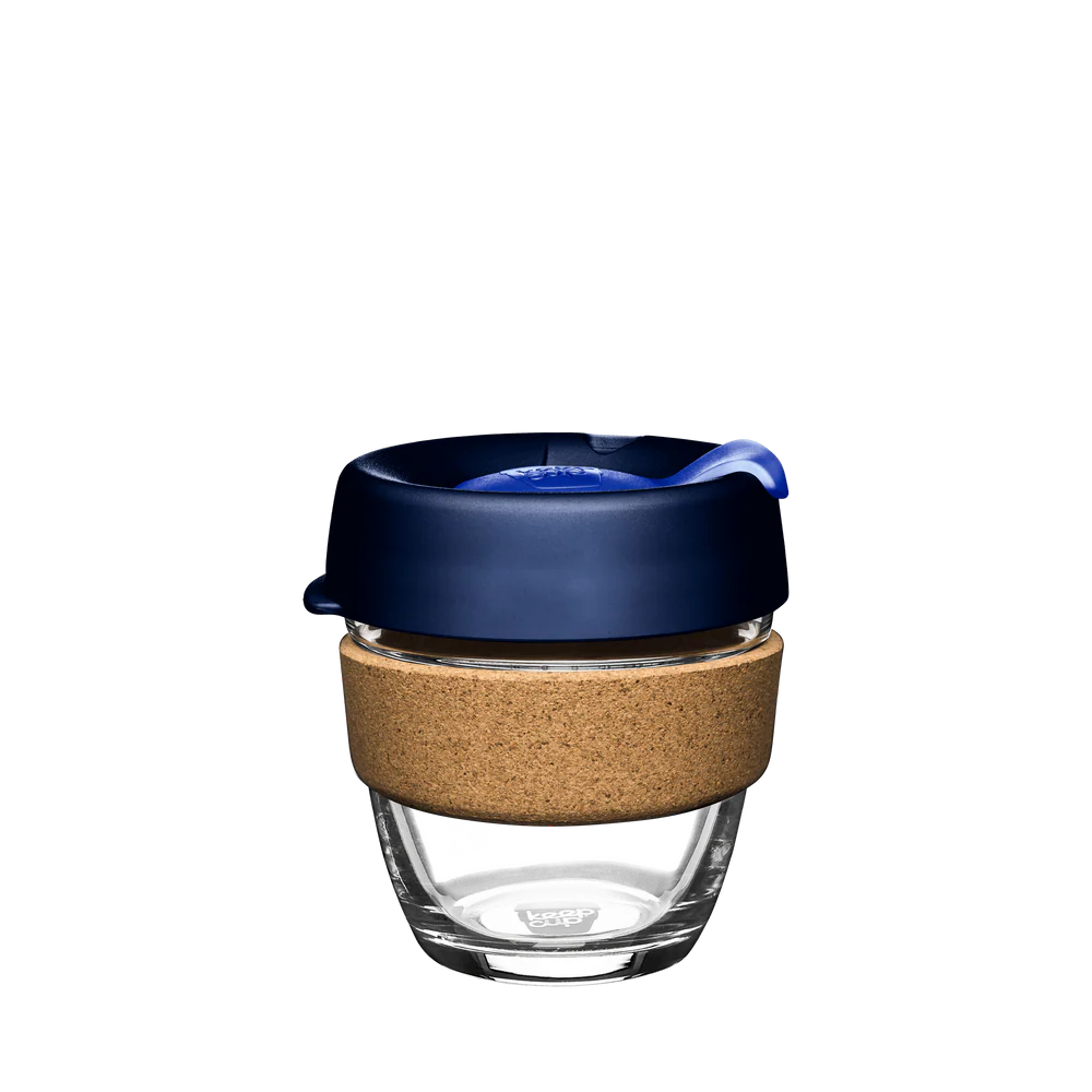 KeepCup Brew Cork Reusable Coffee Cup 8oz INK Premium Tempered Glass Travel