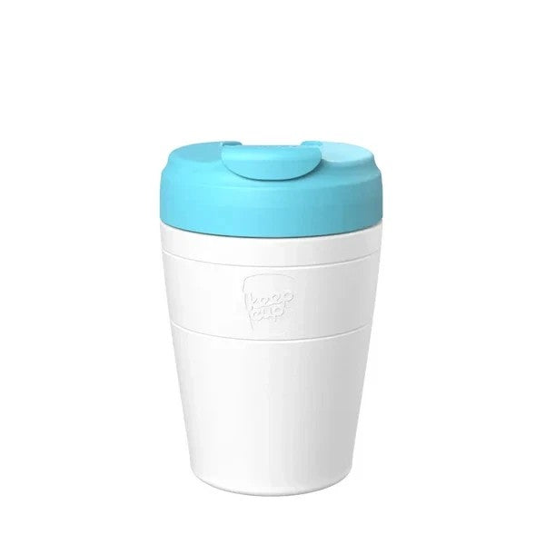 KeepCup Commuter 12oz 340ml WHITE CLOUD Reusable Travel Mug, Insulated Stainless Steel