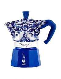 Thumbnail for Bialetti Dolce & Gabbana Blue Mediterranean Moka Express 3 Cup D&G Coffee Pot