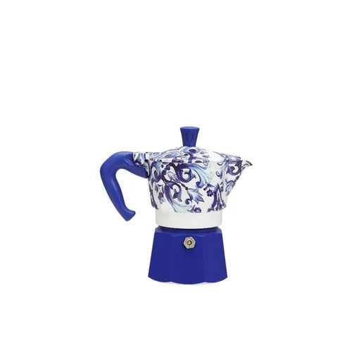 Bialetti Dolce & Gabbana Blue Mediterranean Moka Express 3 Cup D&G Coffee Pot