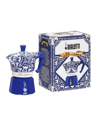 Bialetti Dolce & Gabbana Blue Mediterranean Moka Express 3 Cup D&G Coffee Pot
