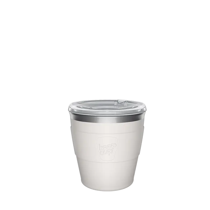 KeepCup PRESS FIT Thermal Quicksip 6oz/177ml Coffee Cup CLARK (WHITE)