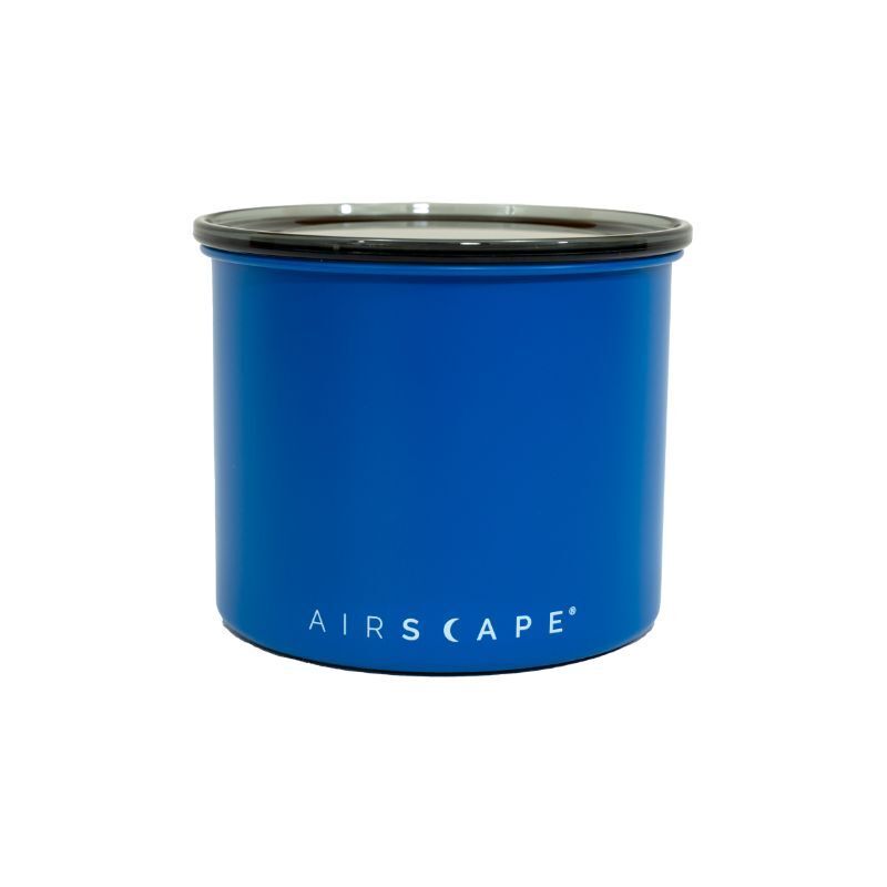 Airscape 4" Small Matt Blue Coffee Bean airtight storage Stainless Steel Canister