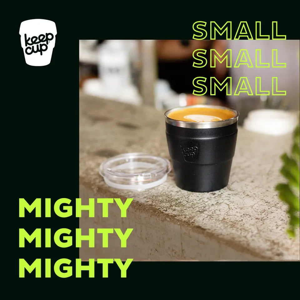 KeepCup PRESS FIT Thermal Quicksip 6oz/177ml Coffee Cup BLACK