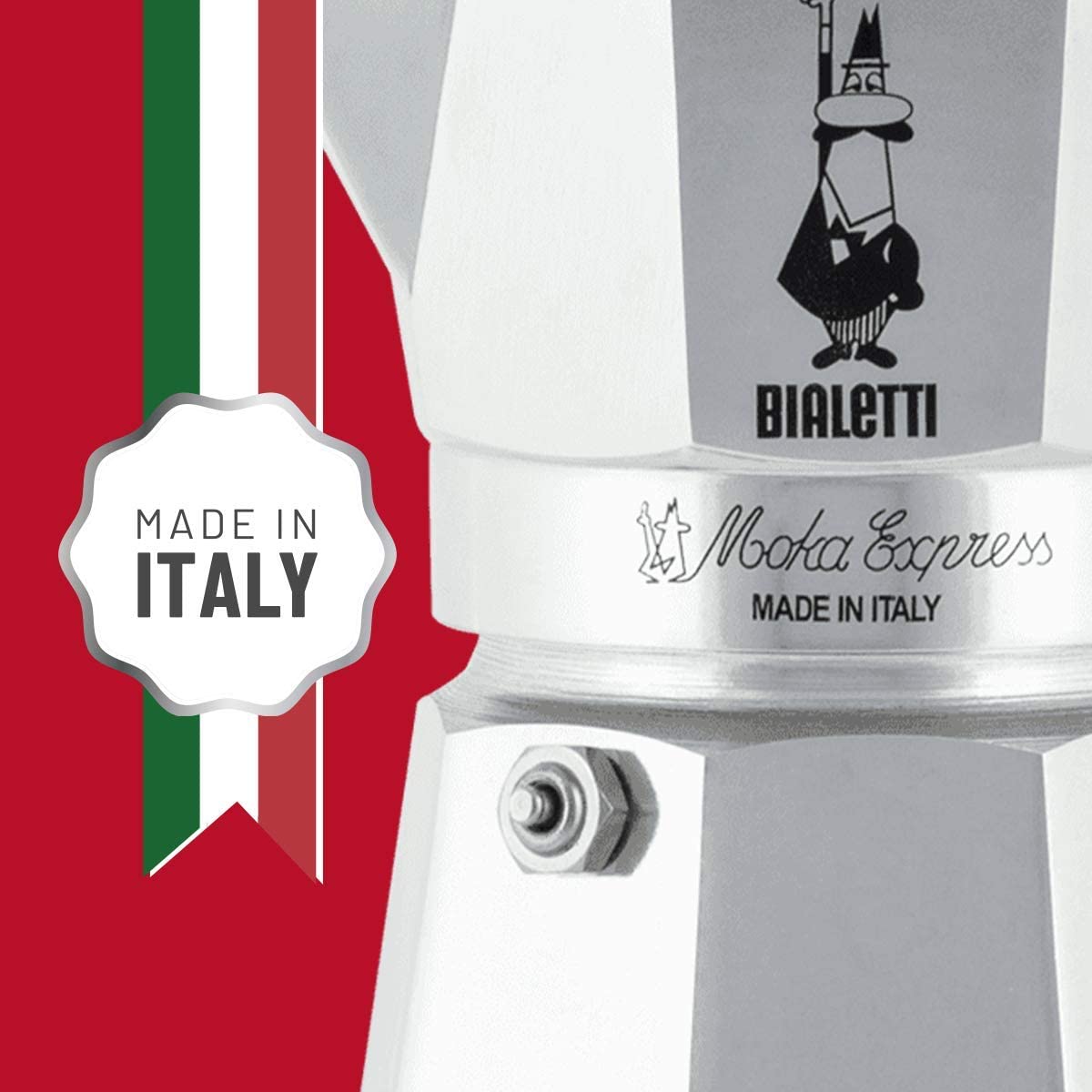 Bialetti Moka Express 2 Cup (90 ml coffee) Stovetop Coffee Maker